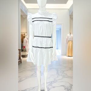 White Dress with Black Accents